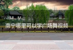 南宁哪里可以学广场舞视频