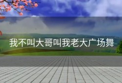 我不叫大哥叫我老大广场舞