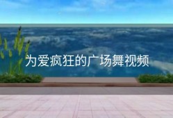 为爱疯狂的广场舞视频