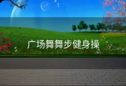 广场舞舞步健身操