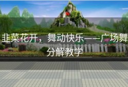 韭菜花开，舞动快乐——广场舞分解教学