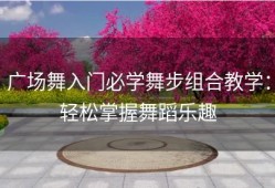 广场舞入门必学舞步组合教学：轻松掌握舞蹈乐趣
