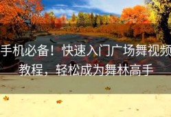手机必备！快速入门广场舞视频教程，轻松成为舞林高手