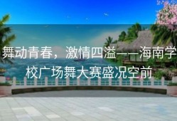 舞动青春，激情四溢——海南学校广场舞大赛盛况空前