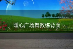 暖心广场舞教练背面