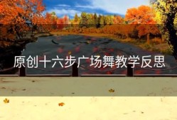 原创十六步广场舞教学反思