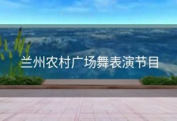 兰州农村广场舞表演节目