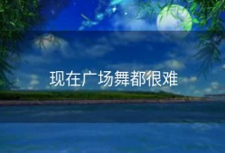 现在广场舞都很难