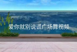 爱你就别说谎广场舞视频