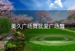 美久广场舞就爱广场舞