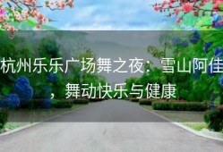 杭州乐乐广场舞之夜：雪山阿佳，舞动快乐与健康