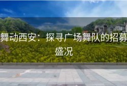 舞动西安：探寻广场舞队的招募盛况
