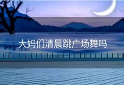 大妈们清晨跳广场舞吗