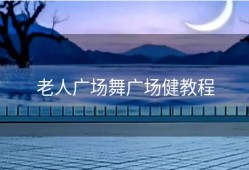 老人广场舞广场健教程