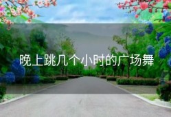 晚上跳几个小时的广场舞