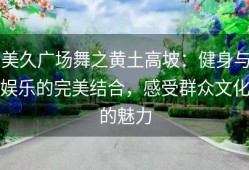 美久广场舞之黄土高坡：健身与娱乐的完美结合，感受群众文化的魅力