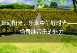 舞动阳光，乐享中午好时光——广场舞纯音乐的魅力