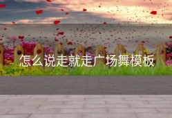 怎么说走就走广场舞模板