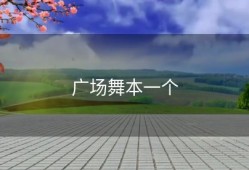 广场舞本一个