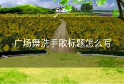 广场舞洗手歌标题怎么写