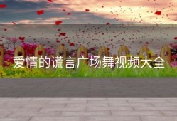 爱情的谎言广场舞视频大全