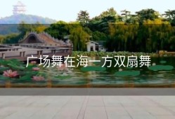 广场舞在海一方双扇舞