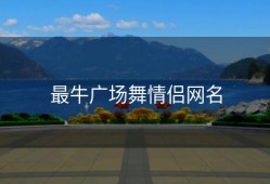 最牛广场舞情侣网名