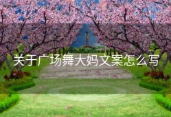 关于广场舞大妈文案怎么写