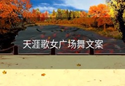 天涯歌女广场舞文案