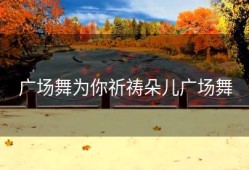 广场舞为你祈祷朵儿广场舞