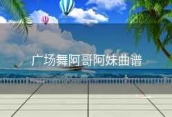 广场舞阿哥阿妹曲谱