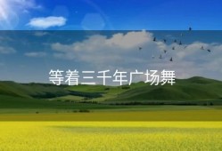 等着三千年广场舞