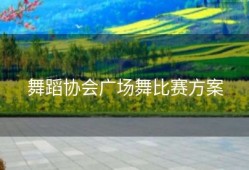 舞蹈协会广场舞比赛方案