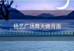 杨艺广场舞天路背面