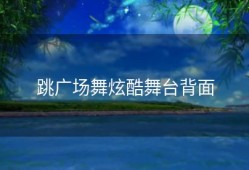 跳广场舞炫酷舞台背面