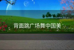 背面跳广场舞中国美