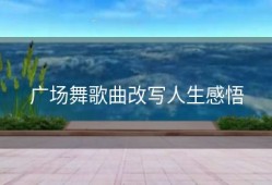 广场舞歌曲改写人生感悟