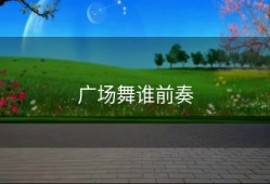 广场舞谁前奏