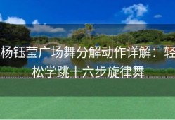 杨钰莹广场舞分解动作详解：轻松学跳十六步旋律舞