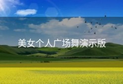 美女个人广场舞演示版