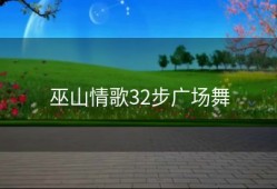 巫山情歌32步广场舞
