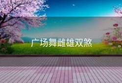 广场舞雌雄双煞