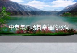 中老年广场舞幸福的歌词