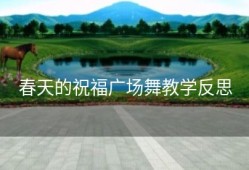 春天的祝福广场舞教学反思