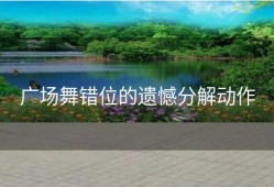 广场舞错位的遗憾分解动作