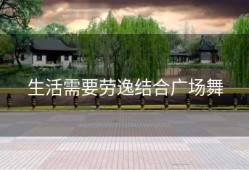 生活需要劳逸结合广场舞