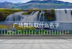 广场舞队取什么名字