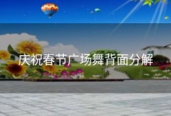 庆祝春节广场舞背面分解