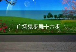 广场鬼步舞十六步