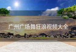 广州广场舞狂浪视频大全